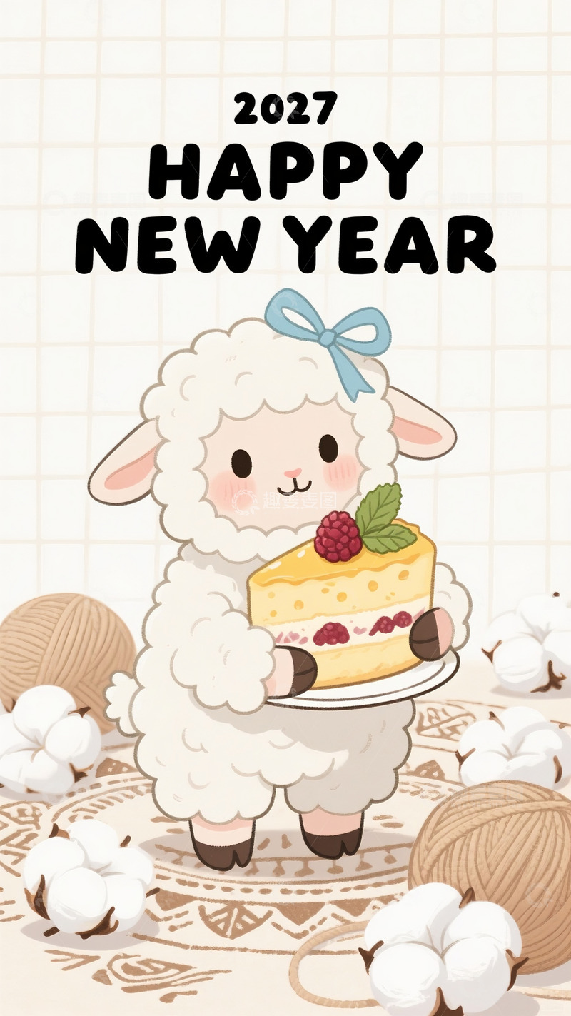 高清大图下载【趣麦麦图】小羊献糕贺 2027 14