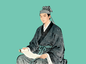 工笔画古装男子