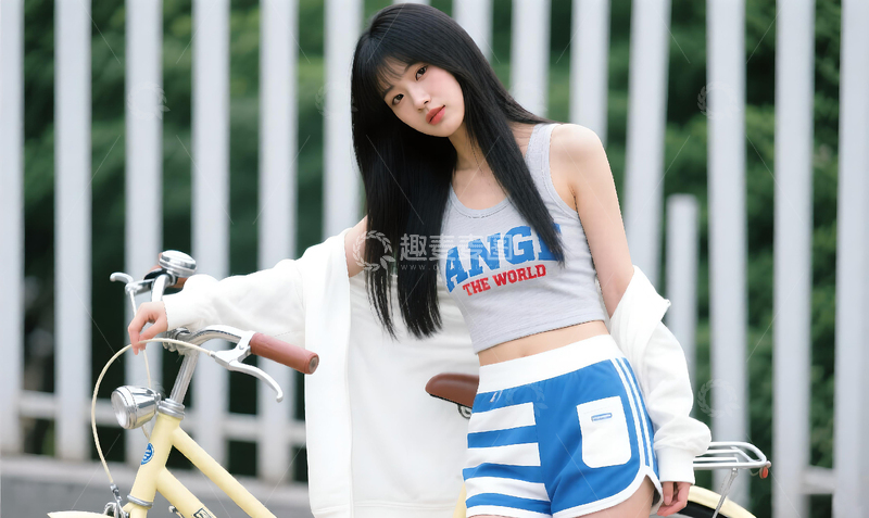 高清大图下载【趣麦麦图】青春活力运动装街拍女生写真人像