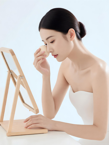 简约女性化妆镜前写真医美模特人像