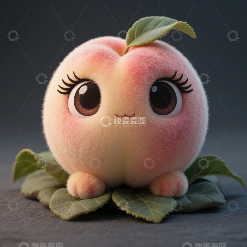 高清大图下载【趣麦麦图】Q版水果系列-桃