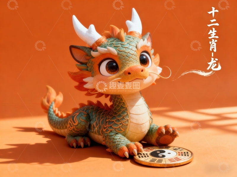高清大图下载【趣麦麦图】Q版十二生肖-龙