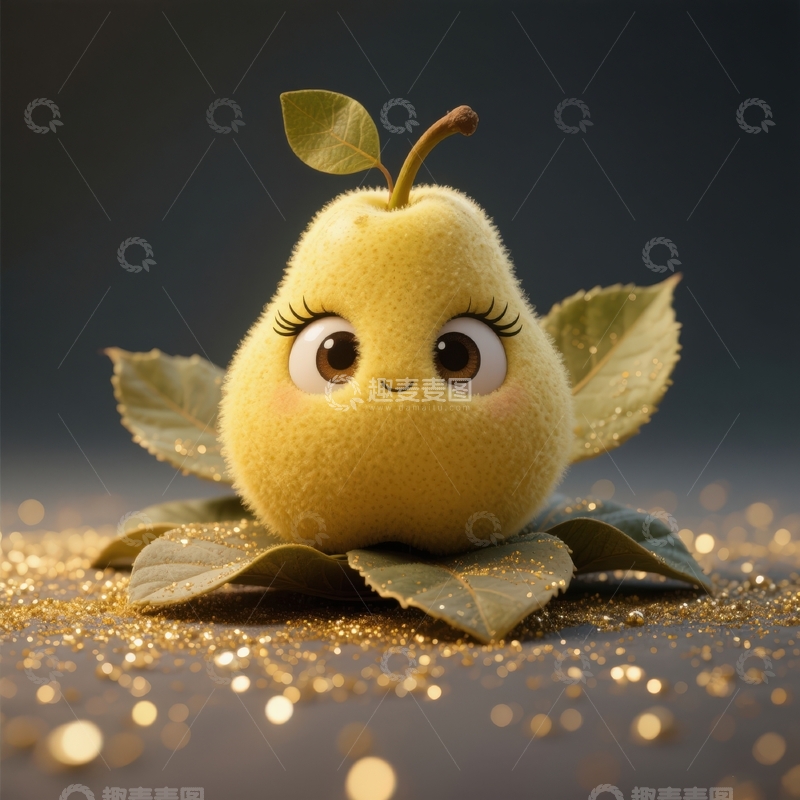 高清大图下载【趣麦麦图】Q版水果系列-梨
