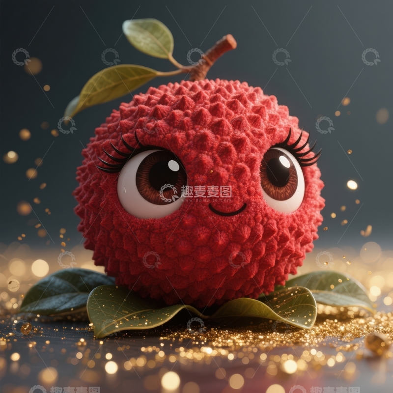 高清大图下载【趣麦麦图】Q版水果系列-荔枝