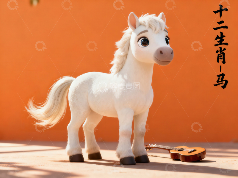 高清大图下载【趣麦麦图】Q版十二生肖-马