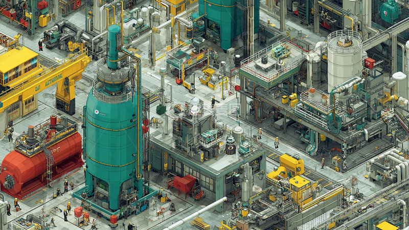 高清大图下载【趣麦麦图】工厂车间透视图设计素材