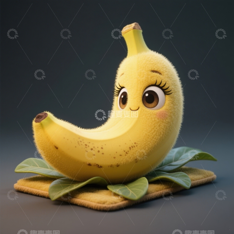 高清大图下载【趣麦麦图】Q版水果系列-香蕉