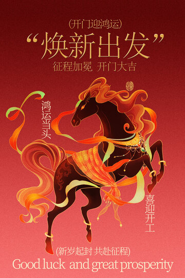 焕新出发开门大吉海报