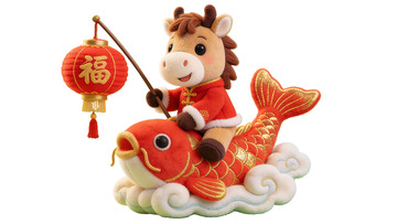 生肖马鱼灯节日装饰摆件