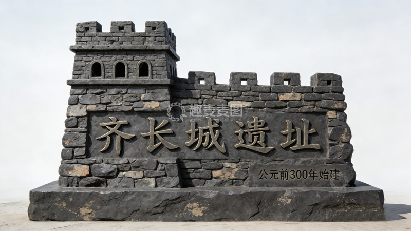 高清大图下载【趣麦麦图】-齐长城文化遗址雕塑