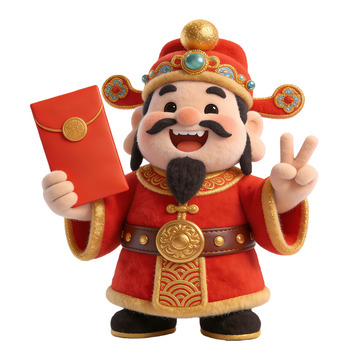 喜庆财神公仔玩偶