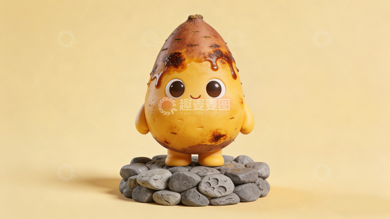 高清大图下载【趣麦麦图】可爱卡通红薯拟人化造型