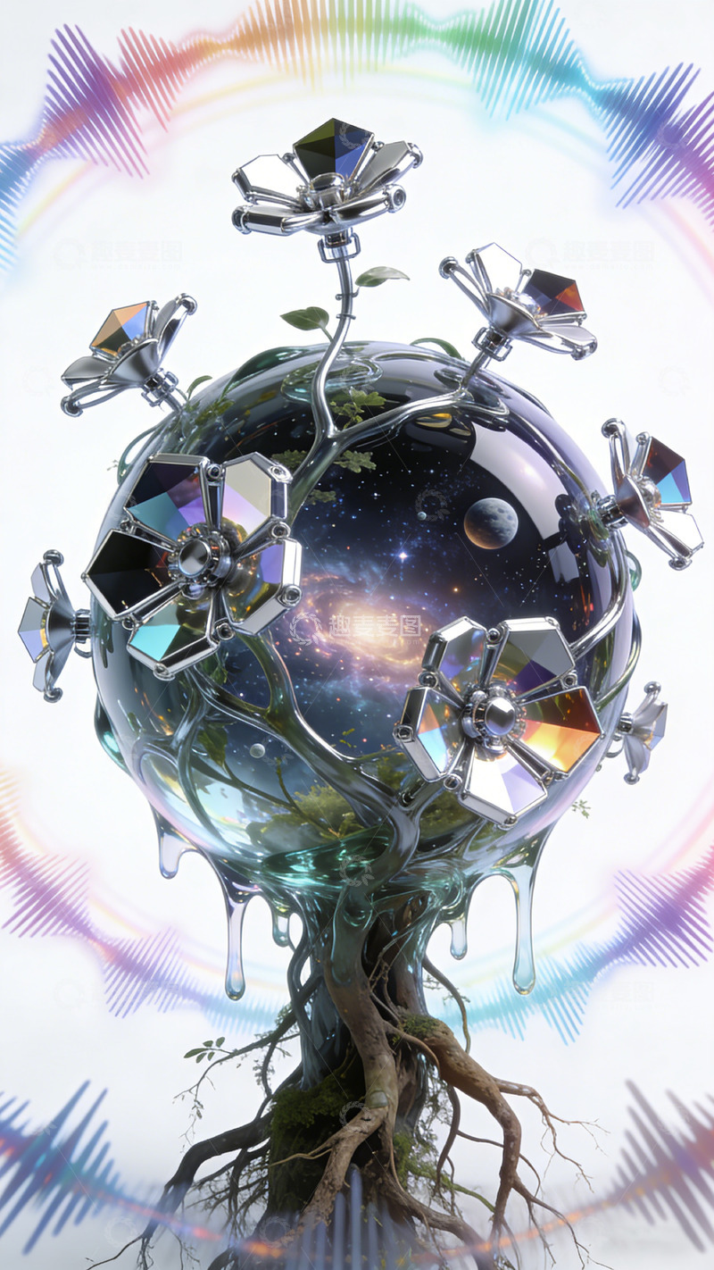 高清大图下载【趣麦麦图】科幻树球未来艺术概念图