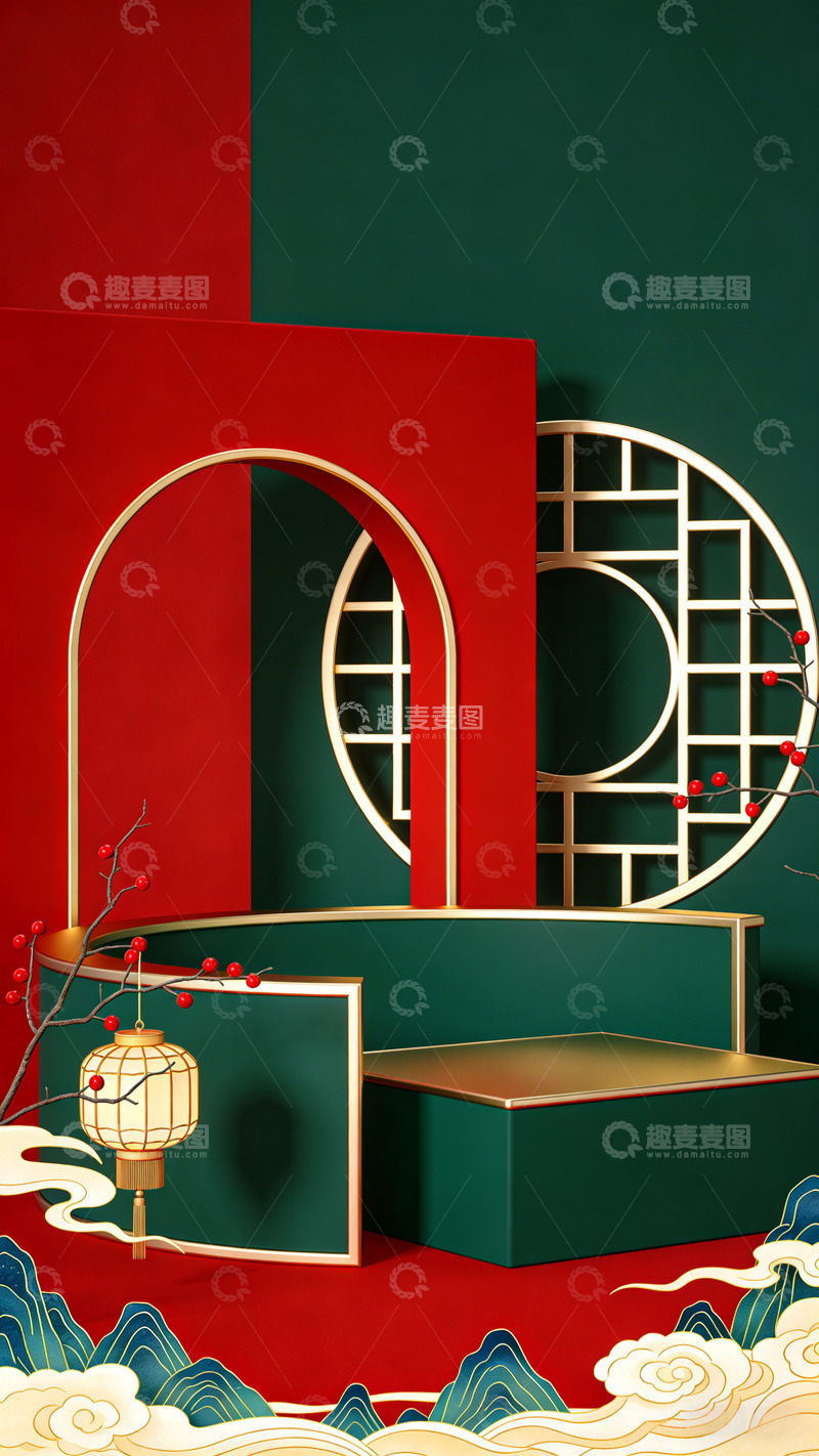 高清大图下载【趣麦麦图】-中式风格家具装饰设计