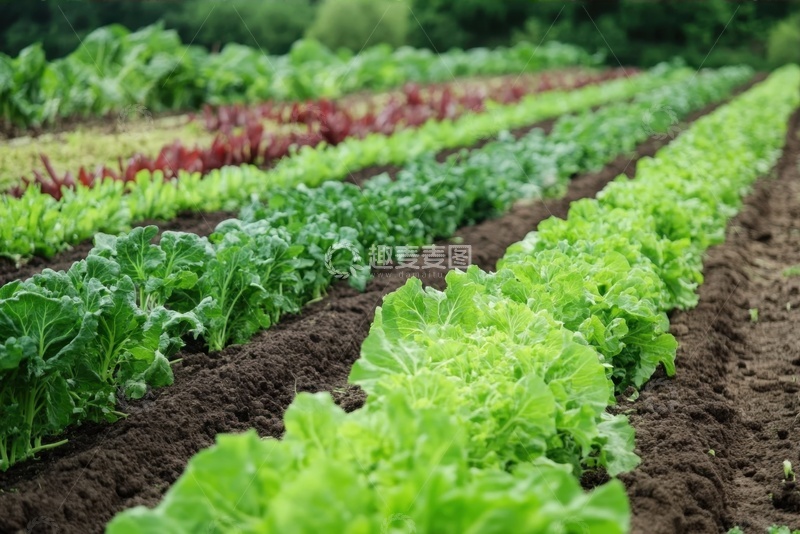 高清大图下载【趣麦麦图】-田地里种植的菠菜