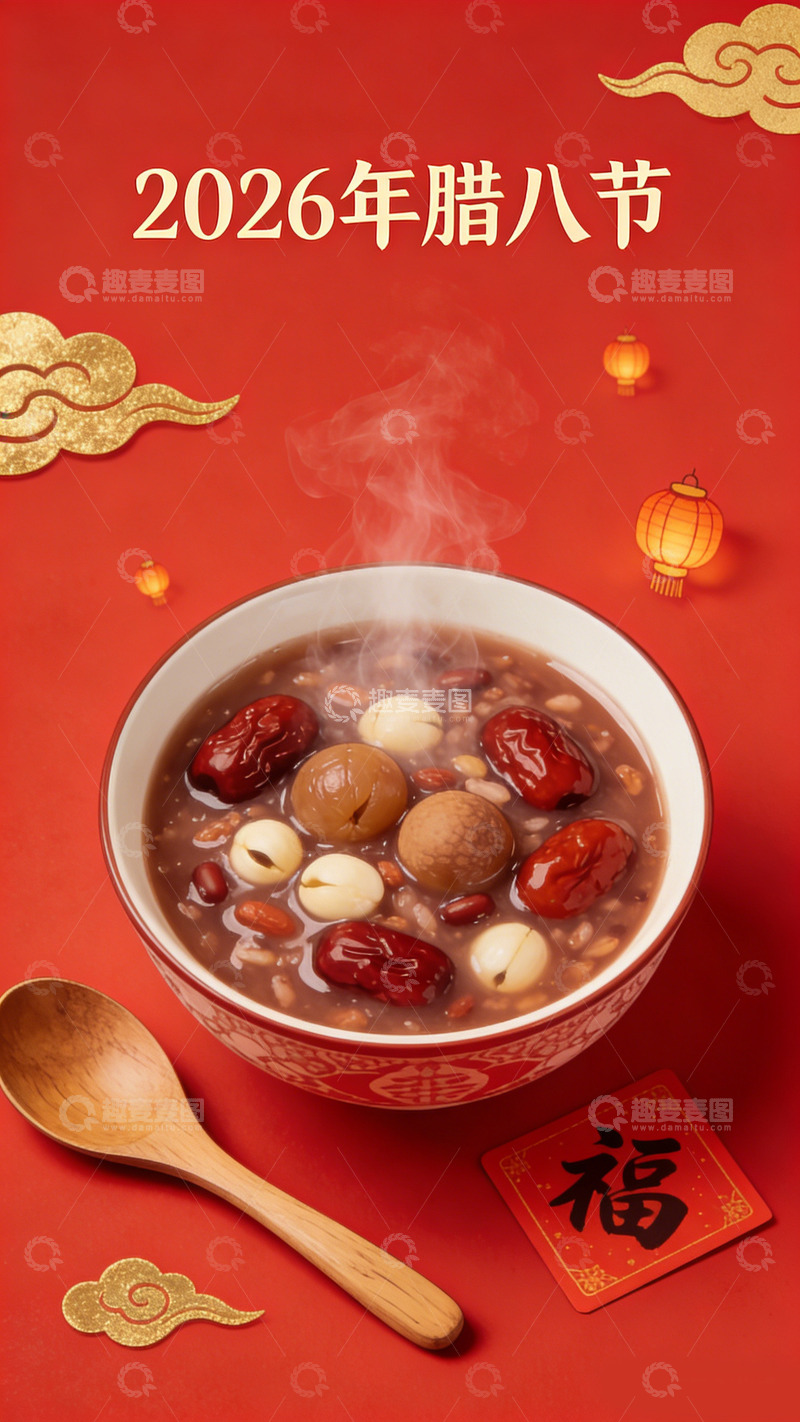 高清大图下载【趣麦麦图】-腊八粥节日氛围美食摄影