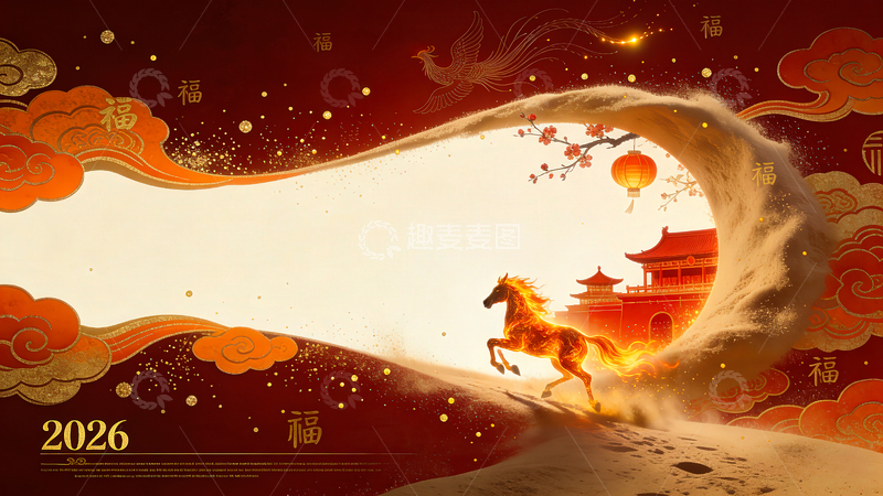 高清大图下载【趣麦麦图】2026春节主题海报KV-3