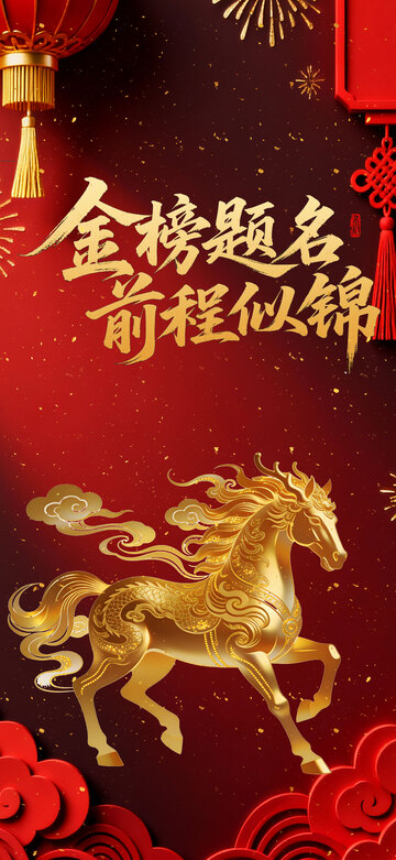金榜题名前程似锦祝福海报