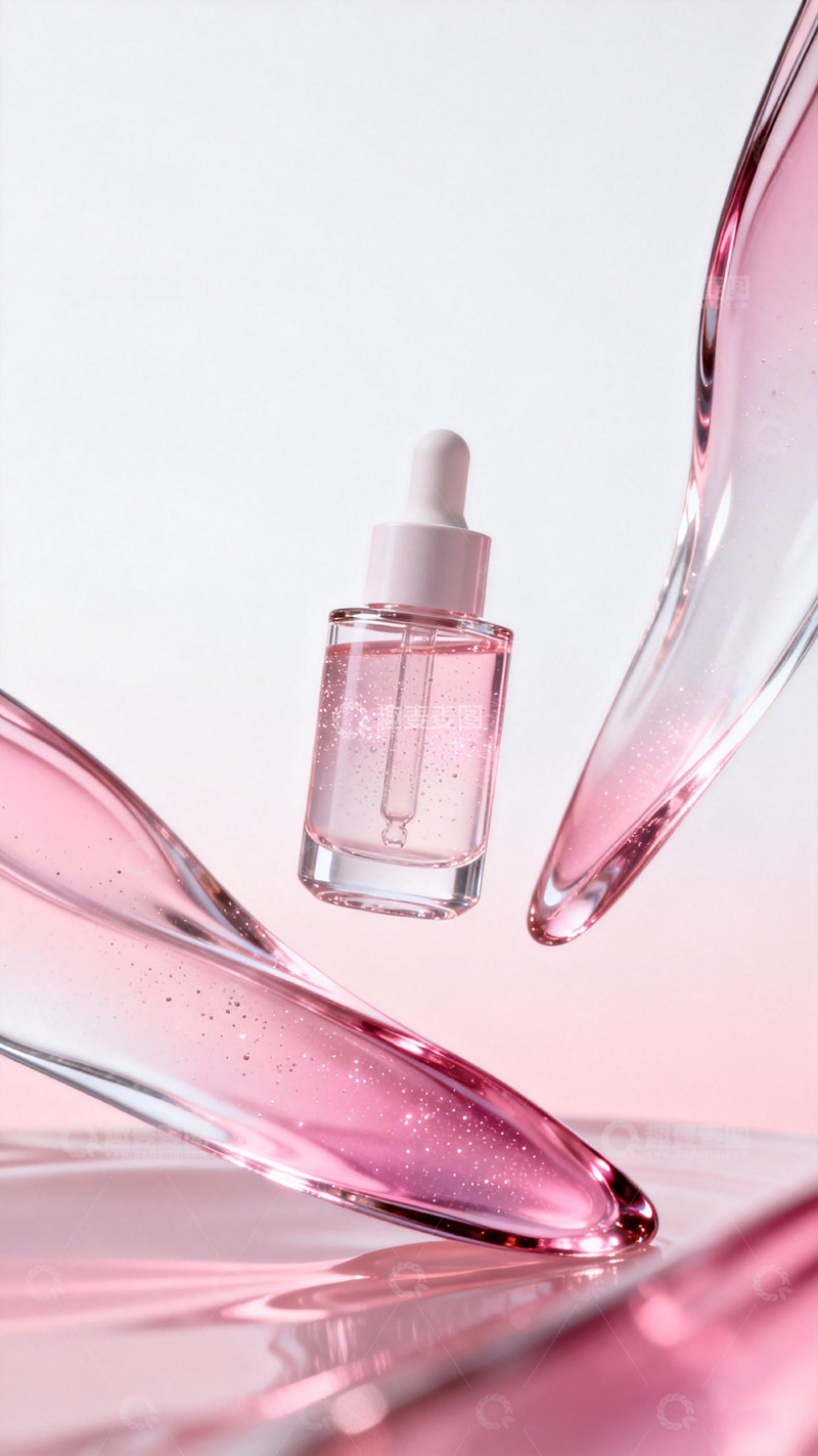 高清大图下载【趣麦麦图】粉色美容液静物摄影