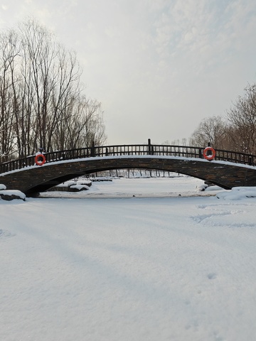 冬日石桥雪景