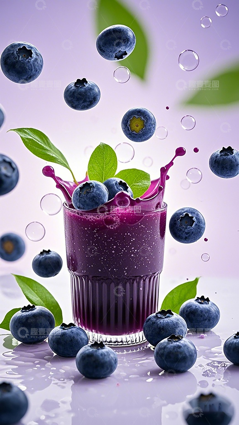高清大图下载【趣麦麦图】紫浆果饮美食摄影