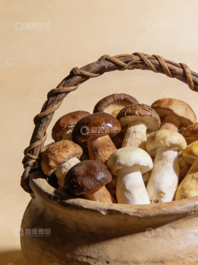 源文件下载【趣麦麦图】一筐新鲜菌菇3