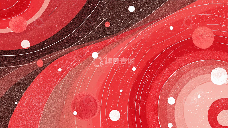 高清大图下载【趣麦麦图】梦幻星系抽象艺术插画