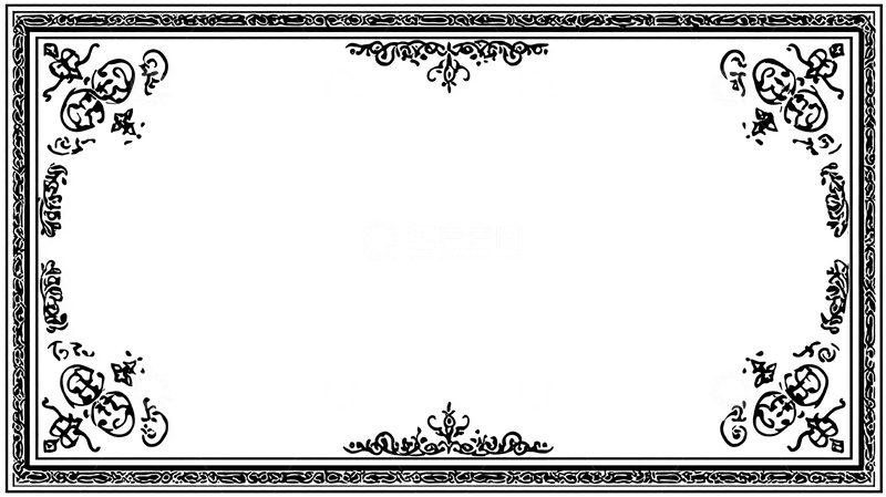 高清大图下载【趣麦麦图】黑色边框装饰图案设计素材