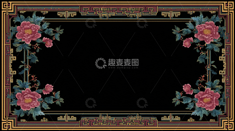 高清大图下载【趣麦麦图】古典花纹边框装饰图案设计素材