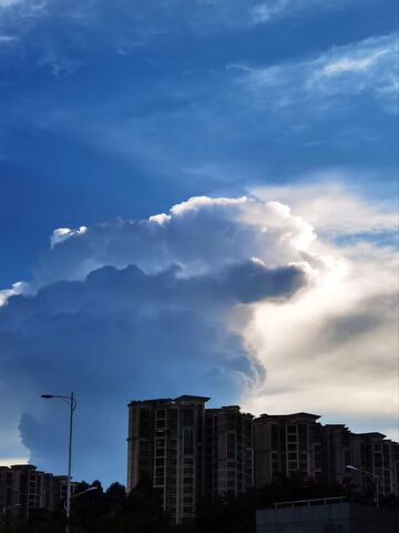 城市天空云彩壮观景象