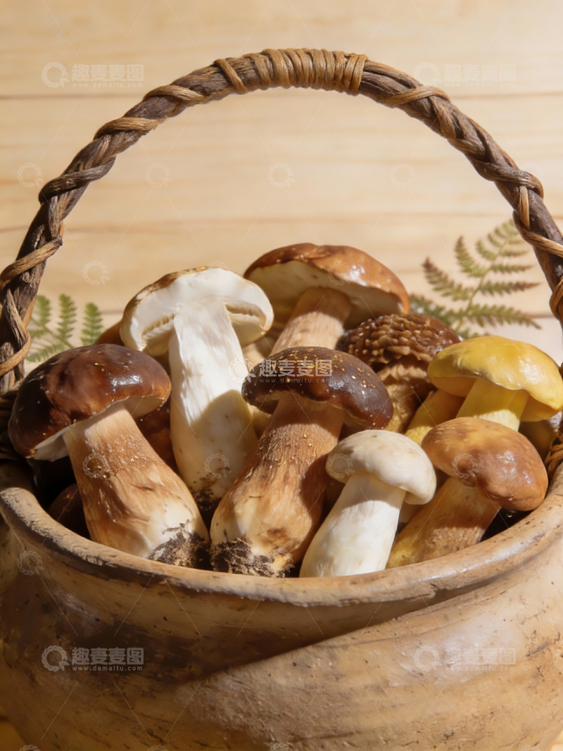源文件下载【趣麦麦图】一筐新鲜菌菇7