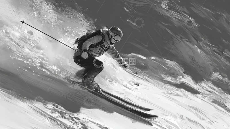 高清大图下载【趣麦麦图】滑雪运动激情瞬间