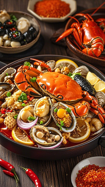 海鲜大餐美味诱人