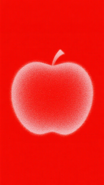 红色背景苹果抽象艺术