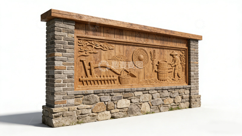 高清大图下载【趣麦麦图】石雕壁画传统文化景观装饰