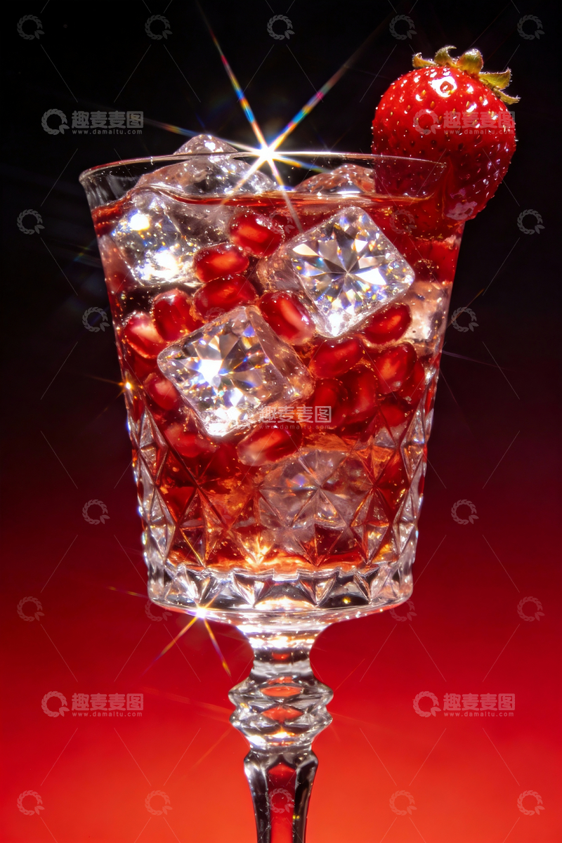 源文件下载【趣麦麦图】草莓风味鸡尾酒1