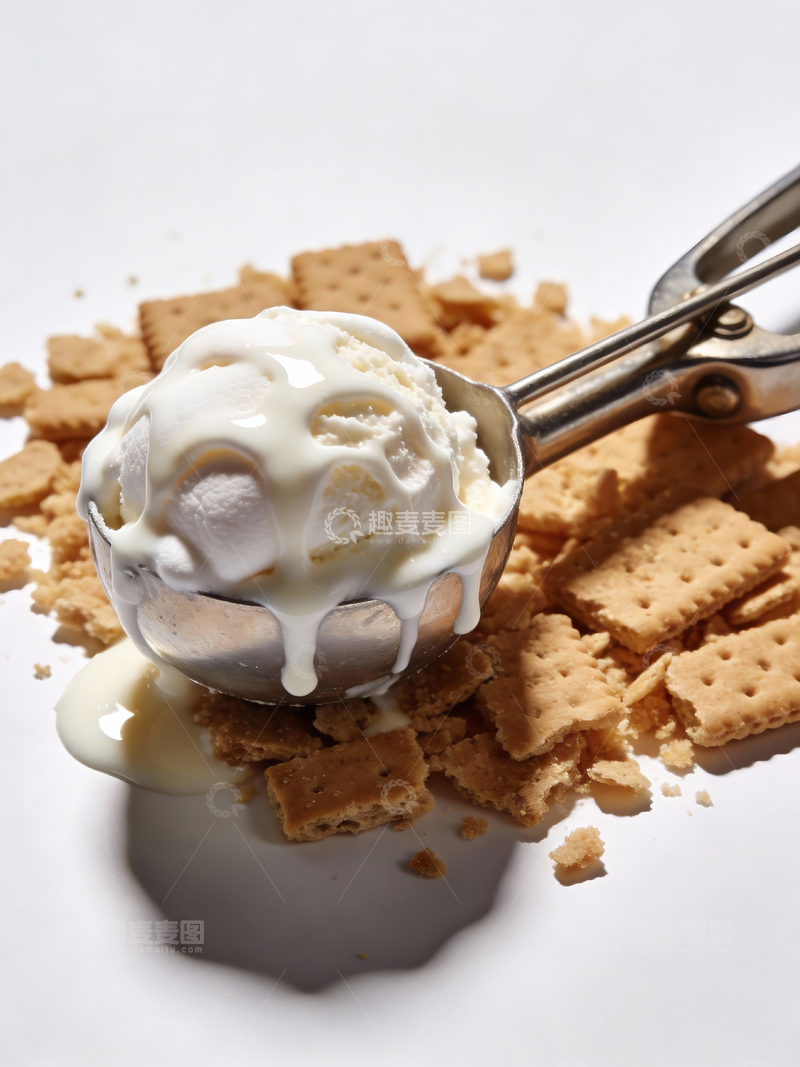 源文件下载【趣麦麦图】一个香草冰淇淋球1