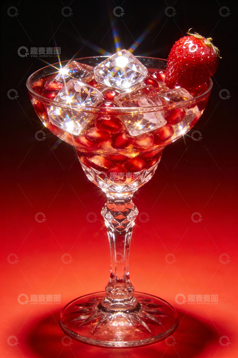 源文件下载【趣麦麦图】草莓风味鸡尾酒4