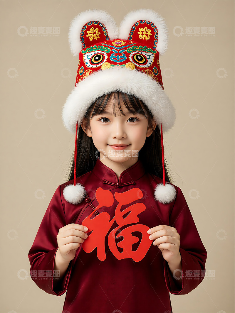 高清大图下载【趣麦麦图】春节喜庆儿童摄影写真