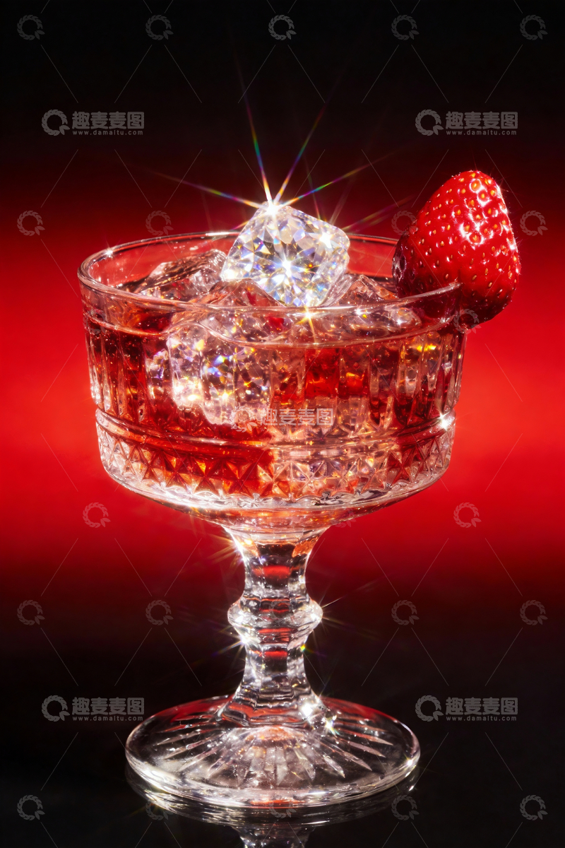 源文件下载【趣麦麦图】草莓风味鸡尾酒3