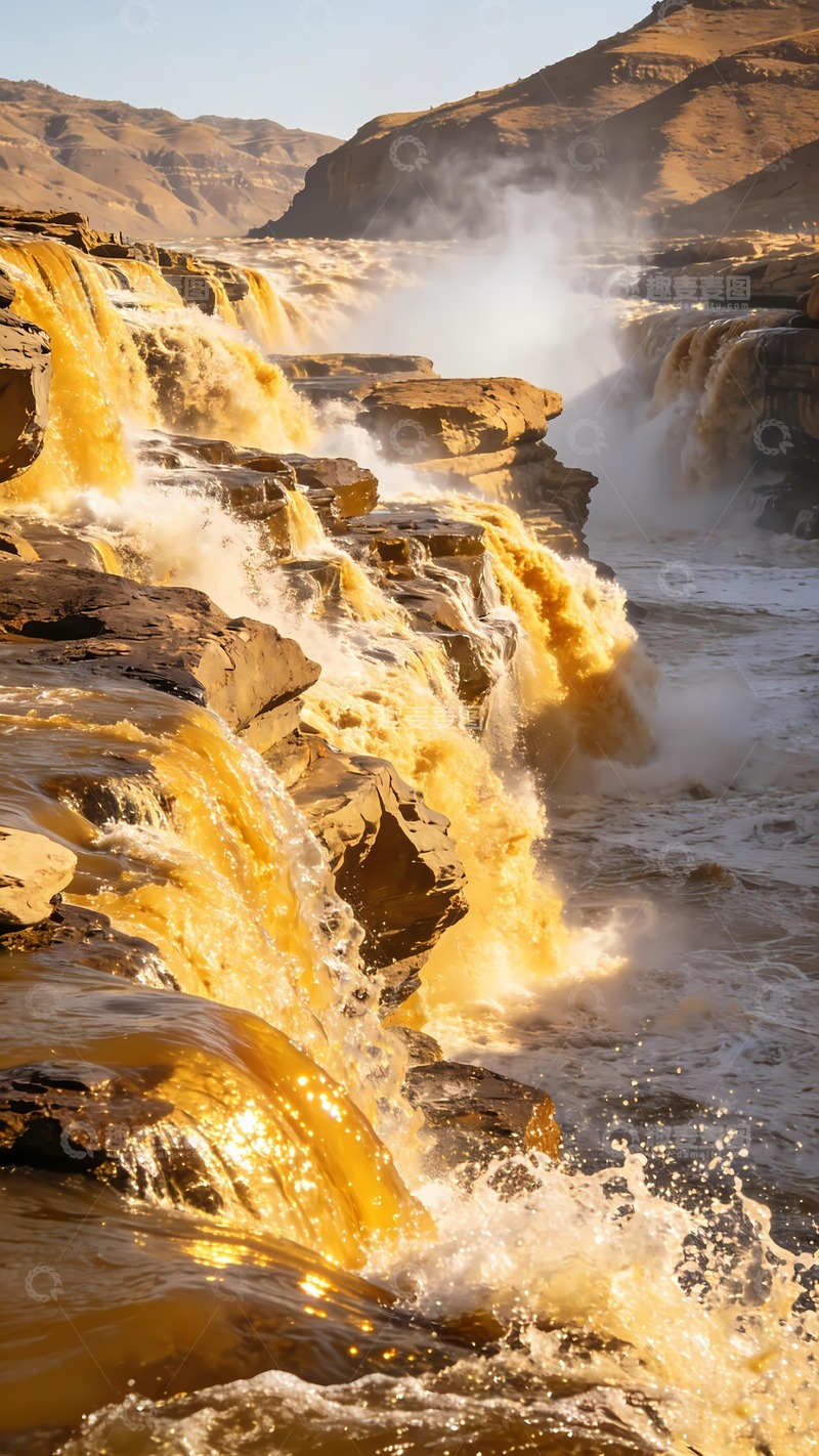 高清大图下载【趣麦麦图】壶口瀑布美景