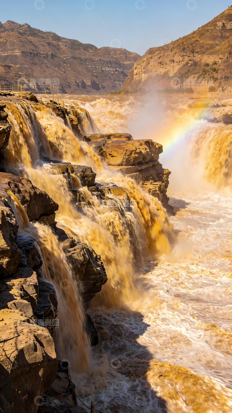高清大图下载【趣麦麦图】山西壶口瀑布