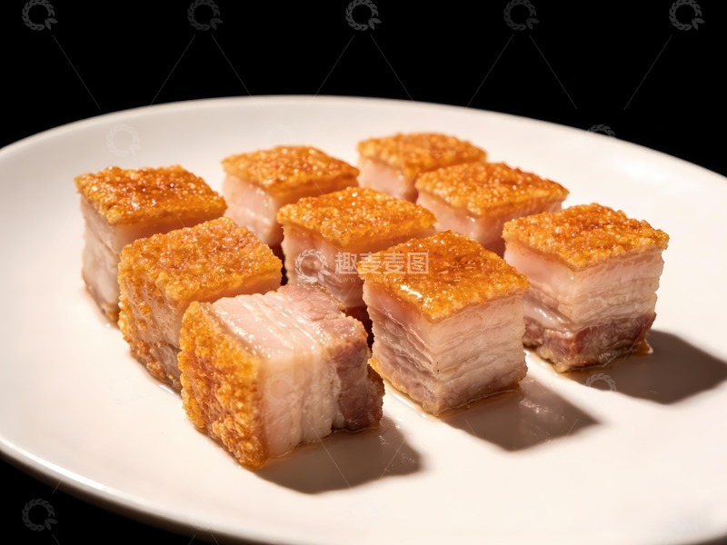 高清大图下载【趣麦麦图】脆皮五花肉摄影