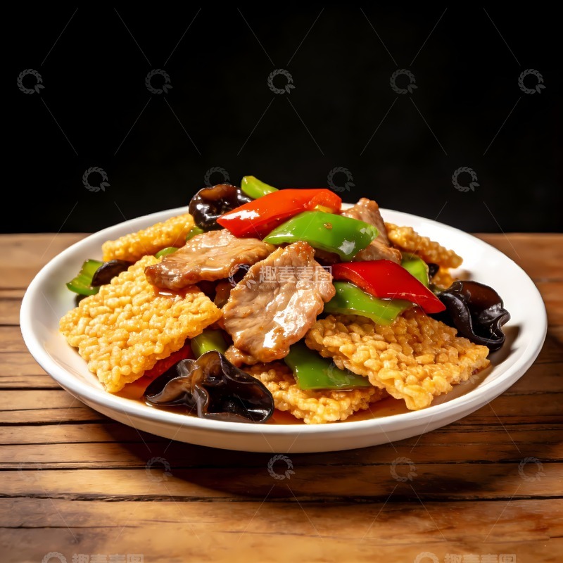 高清大图下载【趣麦麦图】锅巴肉片美食