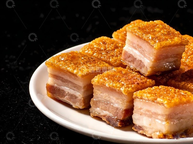 高清大图下载【趣麦麦图】脆皮五花肉图片