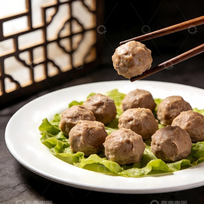 高清大图下载【趣麦麦图】潮汕牛肉丸图片