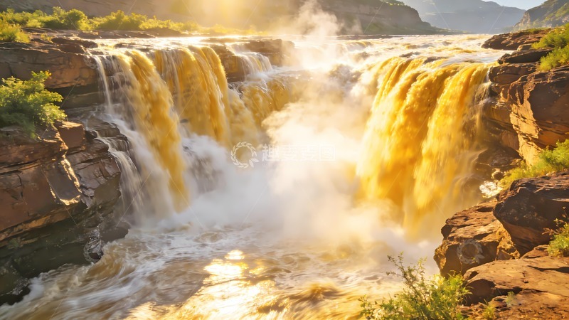 高清大图下载【趣麦麦图】壶口瀑布图片
