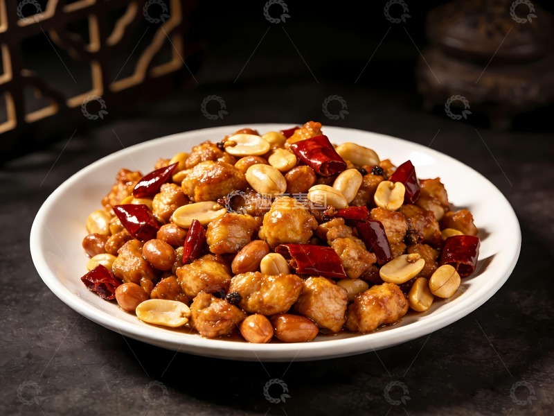 高清大图下载【趣麦麦图】宫保鸡丁摄影