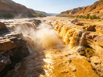 黄河壶口瀑布风景