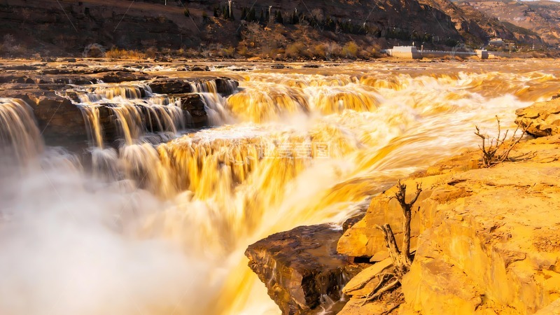 高清大图下载【趣麦麦图】壶口瀑布场景
